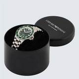 Emporio Armani Sea Explorer Green Dial Silver Steel Strap Watch for Men - AR60088 Authentic Buy Shop Now