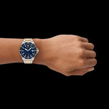 Emporio Armani World Explorer Blue Dial Two Tone Steel Strap Watch for Men - AR11682 Authentic Buy Shop Now