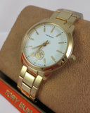 Tory Burch Collins White Dial Gold Steel Strap Watch for Women - TBW1300 Authentic Buy Shop Now