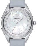 Emporio Armani Valeria Mother of Pearl Dial Blue Leather Strap Watch for Women - AR11032 Authentic Buy Shop Now