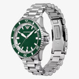 Emporio Armani Sea Explorer Green Dial Silver Steel Strap Watch for Men - AR60080 Authentic Buy Shop Now