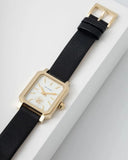 Tory Burch Robinson White Dial Black Leather Strap Watch for Women - TBW1504 Authentic Buy Shop Now
