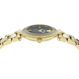 Versace Reve Analog Black Dial Gold Steel Strap Watch for Women - VE8B00624 Authentic Buy Shop Now