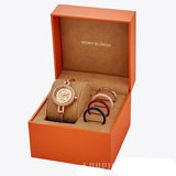 Tory Burch Riva Rose Gold Dial Rose Gold Steel Strap Watch for Women - TBW4037 Authentic Buy Shop Now