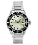 Emporio Armani World Explorer Silver Dial Silver Steel Strap Watch for Men - AR11683 Authentic Buy Shop Now