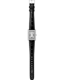 Emporio Armani Two Hand Crystals Silver Dial Black Leather Strap Watch for Women - AR11623 Authentic Buy Shop Now