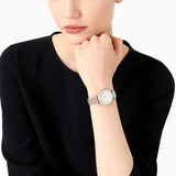 Emporio Armani Gianni T Bar Silver Dial Two Tone Steel Strap Watch for Women - AR11537 Authentic Buy Shop Now