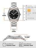 Emporio Armani Frederico Analog Black Dial Silver Steel Strap Watch for Men - AR11622 Authentic Buy Shop Now
