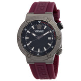 Versace Greca Logo Diver Quartz Black Dial Purple Rubber Strap Watch for Men - VE8G00224 Authentic Buy Shop Now
