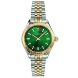 Versace Hellenyium Quartz Green Dial Two Tone Steel Strap Watch for Women - VEHU00420 Authentic Buy Shop Now