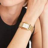 Tory Burch Eleanor White Dial Gold Steel Strap Watch for Women - TBW1060 Authentic Buy Shop Now
