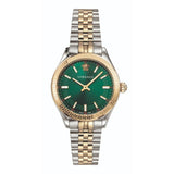 Versace Hellenyium Quartz Green Dial Two Tone Steel Strap Watch for Women - VEHU00420 Authentic Buy Shop Now