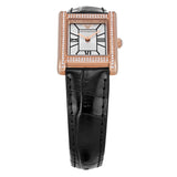 Emporio Armani Genni Silver Dial Black Leather Strap Watch for Women - AR11624 Authentic Buy Shop Now
