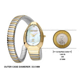 Just Cavalli Serpente Metallica Mother of Pearl Dial Two Tone Steel Strap Watch for Women - JC1L208M0065 Authentic Buy Shop Now