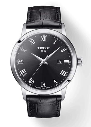 Tissot T Classic Dream Quartz Black Dial Black Leather Strap Watch for Men - T129.410.16.053.00 Authentic Buy Shop Now