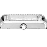 Emporio Armani Two Hand Crystals Silver Dial Black Leather Strap Watch for Women - AR11623 Authentic Buy Shop Now