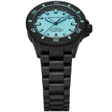 Emporio Armani Sea Explorer Turquoise Blue Dial Black Steel Strap Watch for Men - AR60084 Authentic Buy Shop Now