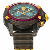 Versace Icon Active Chronograph Black Dial Black Rubber Strap Unisex Watch - VE8P00224 Authentic Buy Shop Now