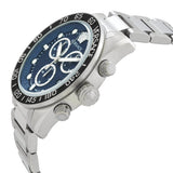 Versace Greca Dome Chronograph Blue Dial Silver Steel Strap Watch for Men - VE6K00323 Authentic Buy Shop Now