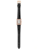 Emporio Armani Genni Silver Dial Black Leather Strap Watch for Women - AR11624 Authentic Buy Shop Now