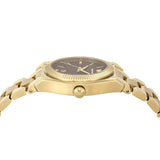 Emporio Armani Federica Brown Dial Gold Steel Strap Watch for Women - AR11700 Authentic Buy Shop Now