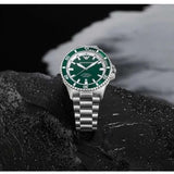 Emporio Armani Sea Explorer Green Dial Silver Steel Strap Watch for Men - AR60080 Authentic Buy Shop Now