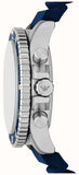 Emporio Armani World Explorer Chronograph Blue Dial Blue Silicone Strap Watch for Men - AR11696 Authentic Buy Shop Now