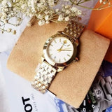 Tory Burch Whitney White Dial Gold Steel Strap Watch for Women - TBW8000 Authentic Buy Shop Now