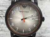 Emporio Armani Luigi Gray Dial Black Silicon Strap Watch for Men - AR11176 Authentic Buy Shop Now