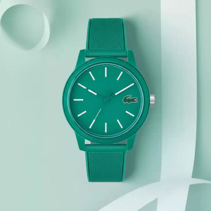 Lacoste 12.12 Cyan Green Dial Cyan Green Silicon Strap Watch for Men - 2011192 Authentic Buy Shop Now