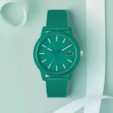 Lacoste 12.12 Cyan Green Dial Cyan Green Silicon Strap Watch for Men - 2011192 Authentic Buy Shop Now