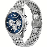Emporio Armani Antonio Chronograph Blue Dial Silver Steel Strap Watch for Men - AR11582 Authentic Buy Shop Now