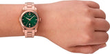 Emporio Armani Federica Analog Green Dial Rose Gold Steel Strap Watch for Women - AR11639 Authentic Buy Shop Now