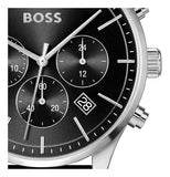 Hugo Boss Avery Chronograph Black Dial Black Leather Strap Watch for Men - 1514211 Authentic Buy Shop Now