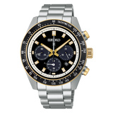 Seiko Prospex Speedtimer Solar Chronograph Black Dial Silver Steel Strap Watch for Men - SSC941 Authentic Buy Shop Now