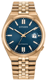 Citizen Tsuyosa 60 Automatic Blue Dial Rose Gold Steel Strap Watch for Men - NK0023-57L Authentic Buy Shop Now