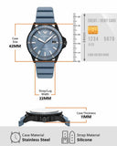 Emporio Armani Sea Explorer Divers Blue Dial Blue Silicone Strap Watch for Men - AR11685 Authentic Buy Shop Now