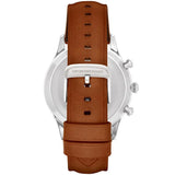 Emporio Armani Beta Chronograph Green Dial Brown Leather Strap Watch for Men - AR1941 Authentic Buy Shop Now