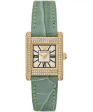 Emporio Armani Classic White Dial Green Leather Strap Watch for Women - AR11661 Authentic Buy Shop Now