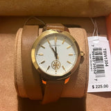 Tory Burch Collins Quartz White Dial Brown Leather Strap Watch for Women - TBW1304 Authentic Buy Shop Now