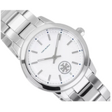 Tory Burch Collins White Dial Silver Steel Strap Watch for Women - TBW1301 Authentic Buy Shop Now