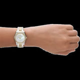 Emporio Armani Federica Mother of Pearl Dial Two Tone Steel Strap Watch for Women - AR11559 Authentic Buy Shop Now