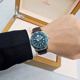 Citizen Mechanical Automatic Green Dial Brown Leather Strap Watch for Men - NJ0173-18X Authentic Buy Shop Now