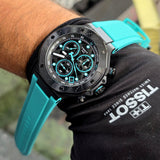 Tissot T Race Chronograph Black Dial Green Rubber Strap Watch for Men - T141.417.37.051.01 Authentic Buy Shop Now