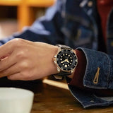 Citizen Mechanical Automatic Black Dial Black Leather Strap Watch for Men - NJ0176-10E Authentic Buy Shop Now