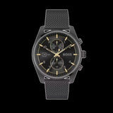 Hugo Boss Skytraveller Chronograph Black Dial Black Mesh Strap Watch for Men - 1514150 Authentic Buy Shop Now