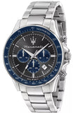 Maserati SFIDA Limited Edition Chronograph Grey Dial Silver Steel Strap Watch for Men - R8873640018 Authentic Buy Shop Now