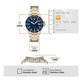 Emporio Armani World Explorer Blue Dial Two Tone Steel Strap Watch for Men - AR11682 Authentic Buy Shop Now