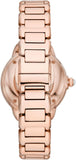 Emporio Armani Mia Meccanico Mother of Pearl Dial Rose Gold Steel Strap Watch for Women - AR60072 Authentic Buy Shop Now