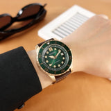 Citizen Mechanical Automatic Green Dial Brown Leather Strap Watch for Men - NJ0173-18X Authentic Buy Shop Now